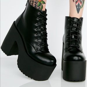 Dollskill Tough Attitude Ankle Platform Booties